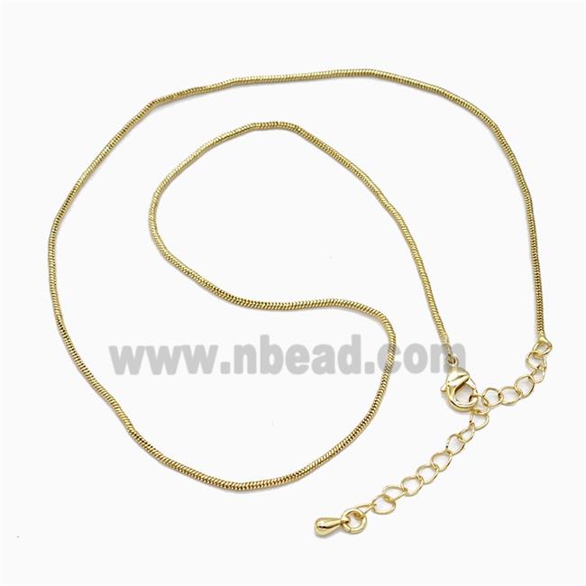 Copper Necklace Chain Gold Plated