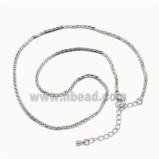 Copper Necklace Chain Platinum Plated