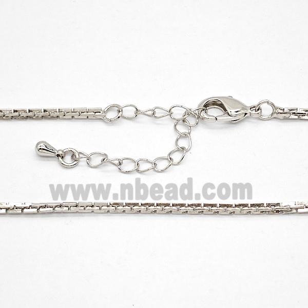 Copper Necklace Chain Platinum Plated