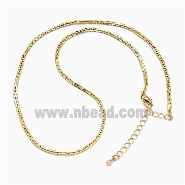 Copper Necklace Chain Gold Plated