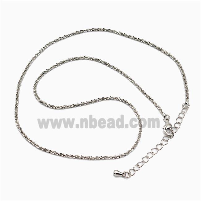 Copper Necklace Chain Platinum Plated