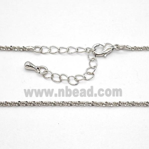 Copper Necklace Chain Platinum Plated