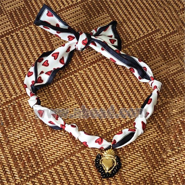 Jewelry Findings Necklace with Silk scarf
