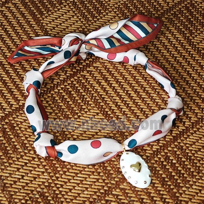 Jewelry Findings Necklace with Silk scarf