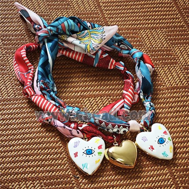 Jewelry Findings Necklace with Silk scarf