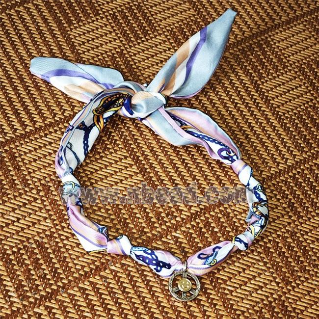 Jewelry Findings Necklace with Silk scarf