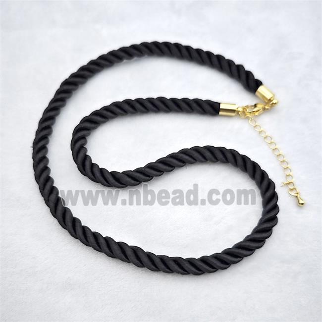 Black Nylon Wire Necklace
