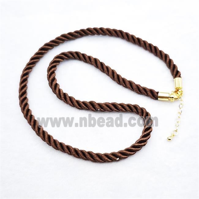 Chocolate Nylon Wire Necklace