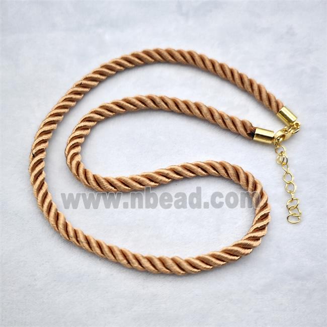 Coffee Nylon Wire Necklace