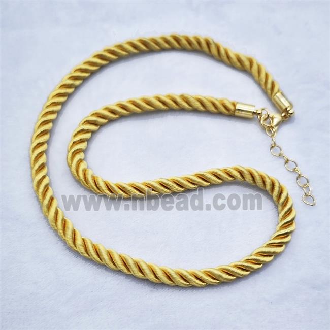 Khaki Nylon Wire Necklace