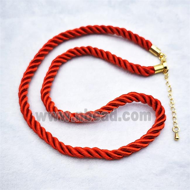 Red Nylon Wire Necklace