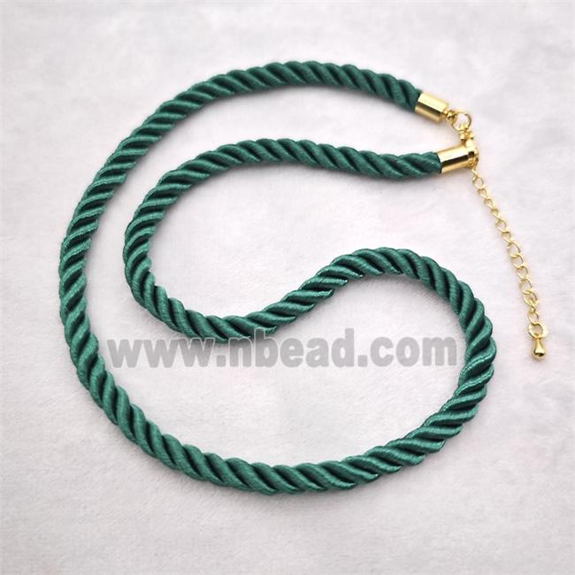 Green Nylon Wire Necklace