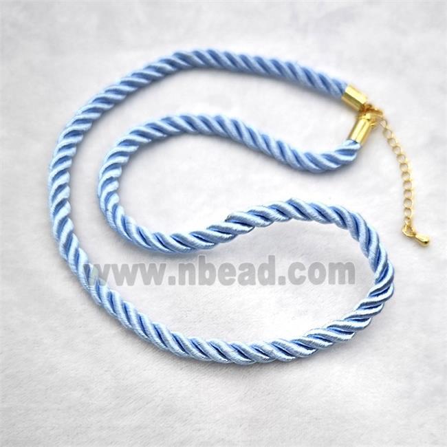 Blue Nylon Wire Necklace