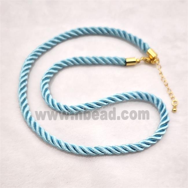 Blue Nylon Wire Necklace