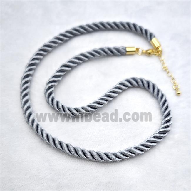 Graysilver Nylon Wire Necklace