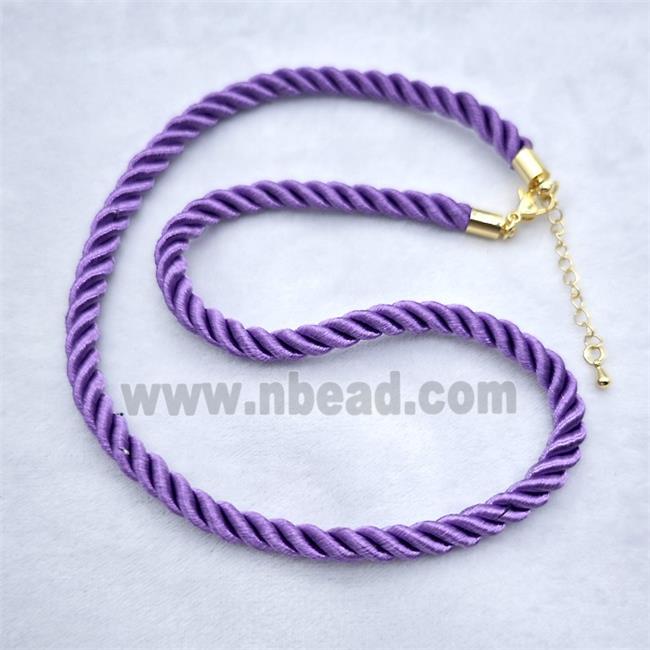 Lavender Nylon Wire Necklace