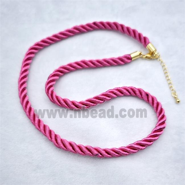Hotpink Nylon Wire Necklace