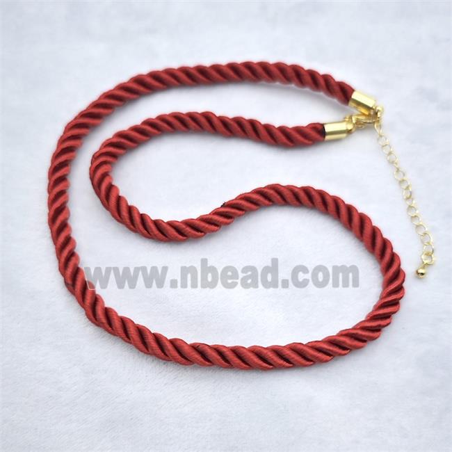 Red Nylon Wire Necklace