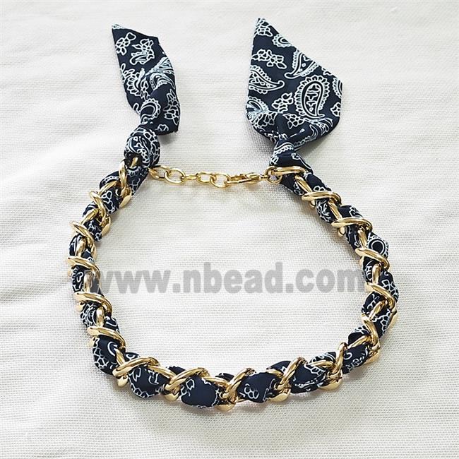 Polyester Fabric Aluminium Necklace Chain