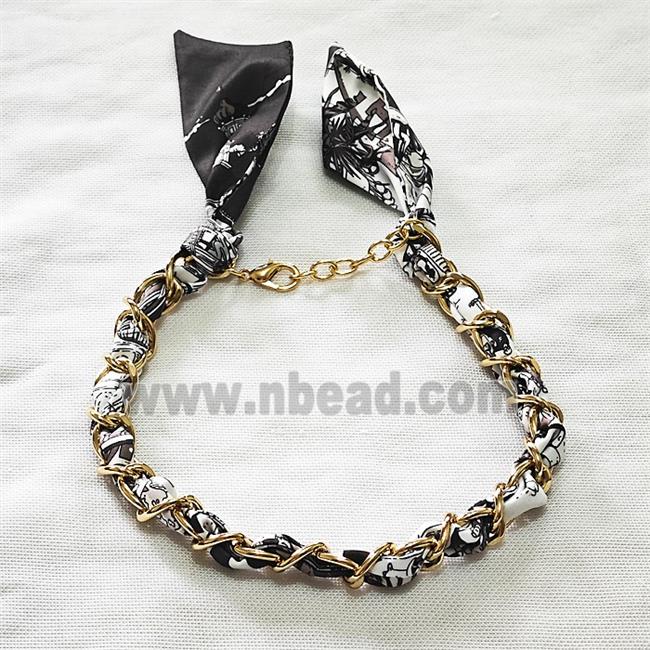 Polyester Fabric Aluminium Necklace Chain