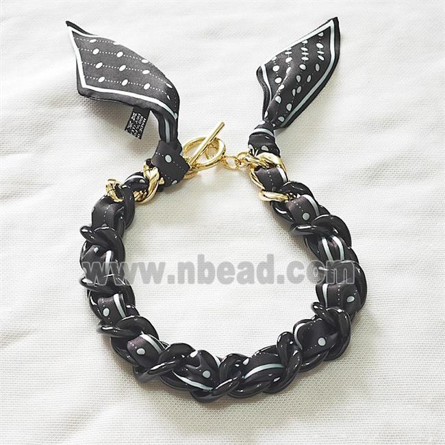 Polyester Fabric Resin Necklace Chain