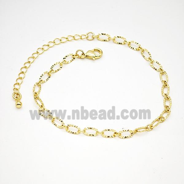 Copper Bracelets Chain Gold Plated