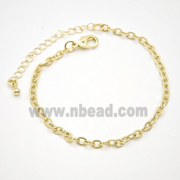 Copper Bracelets Chain Gold Plated