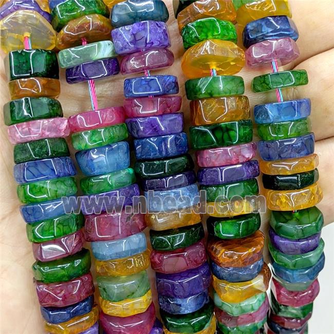 Natural Agate Heishi Beads Dye Mixed Color