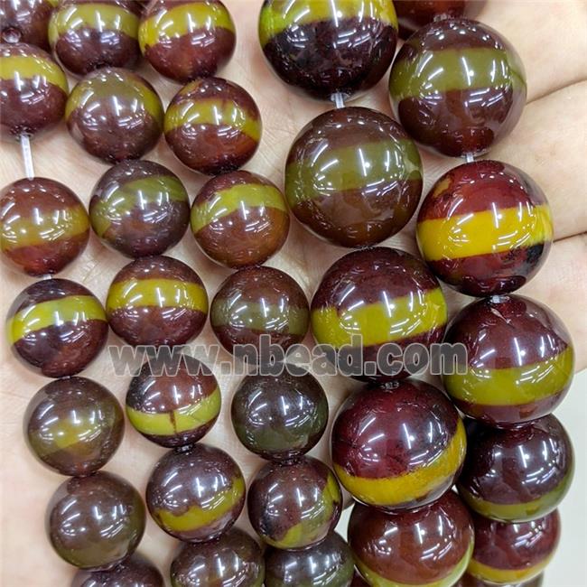 Tibetan Style Agate Beads Smooth Round Dye