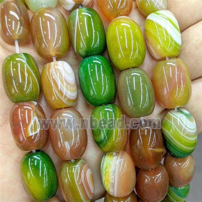 Natural Agate Barrel Beads Dye