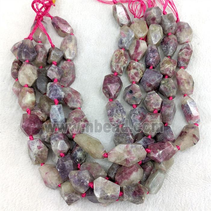 Natural Pink Tourmaline Nugget Beads Freeform