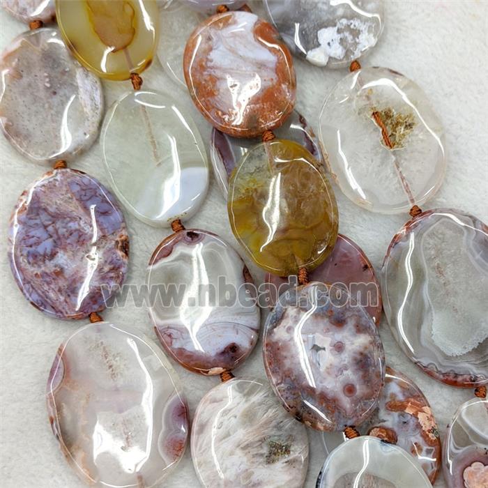 Natural Carnelian Agate Oval Beads Red