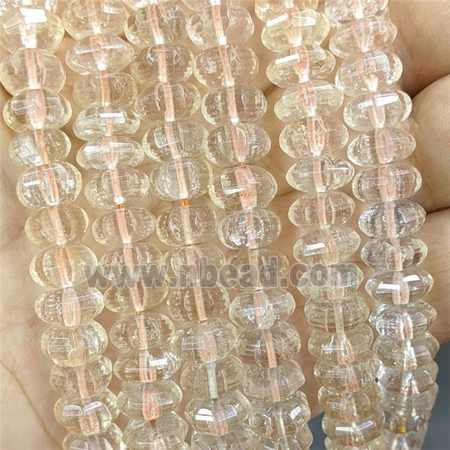 Natural Citrine Beads Faceted Rondelle