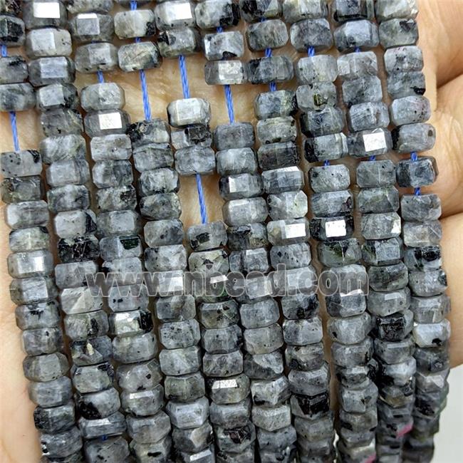 Natural Black Labradorite Hexagon Beads Larvikite