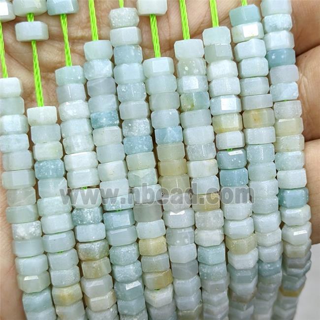 Natural Blue Chinese Amazonite Hexagon Beads