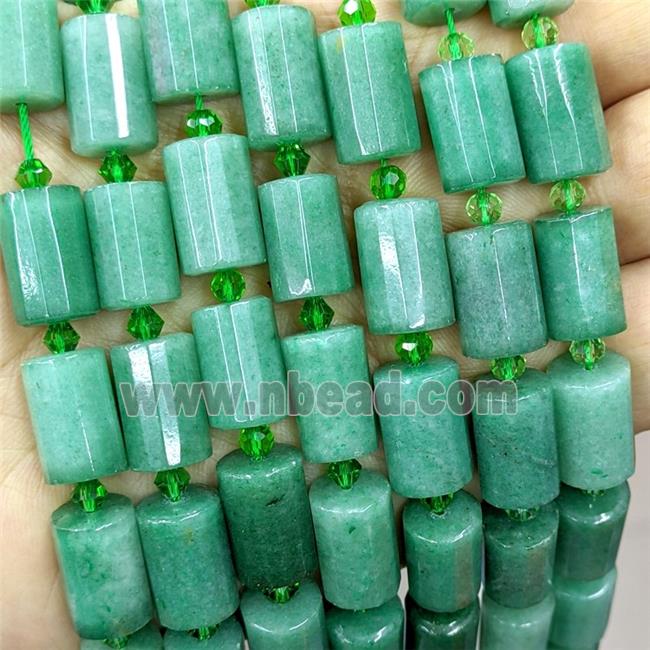Natural Green Aventurine Tube Beads
