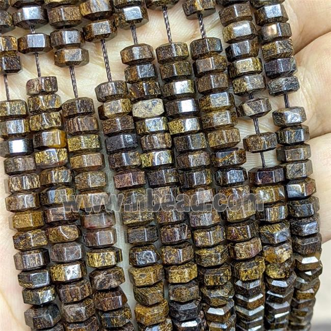 Natural Bronzite Hexagon Beads