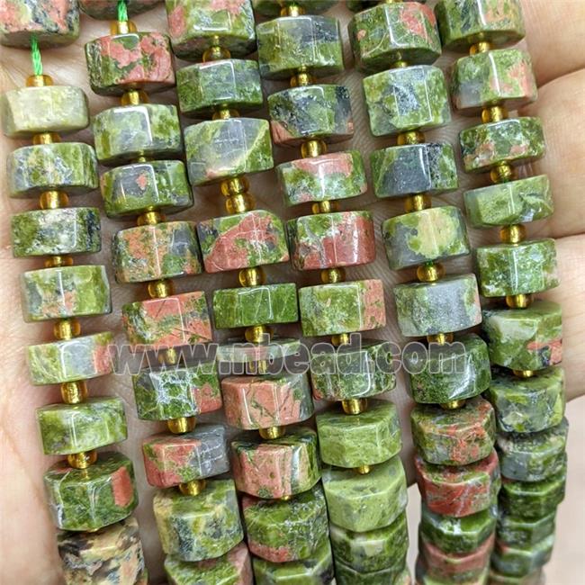 Natural Unakite Heishi Beads