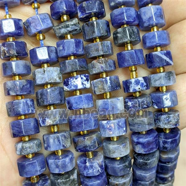 Natural Blue Sodalite Heishi Beads