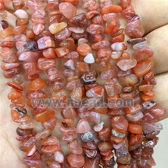 Natural Red Carnelian Agate Chips Beads Freeform