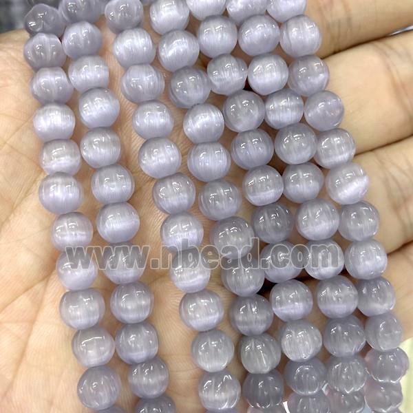 Cats Eye Pumpkin Beads Gray Dye
