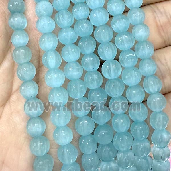 Cats Eye Pumpkin Beads Blue Dye