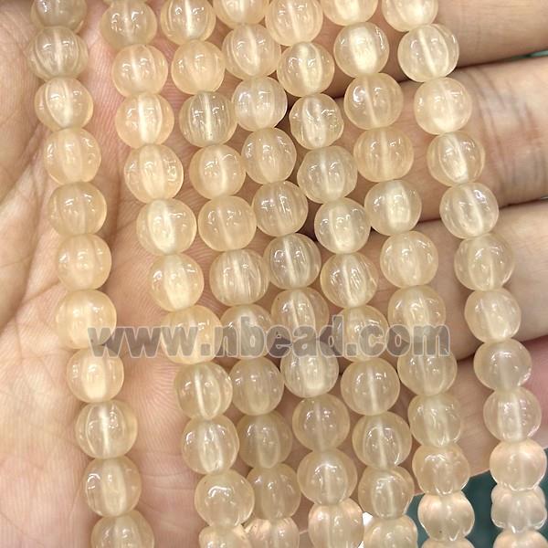 Cats Eye Pumpkin Beads Khaki Dye