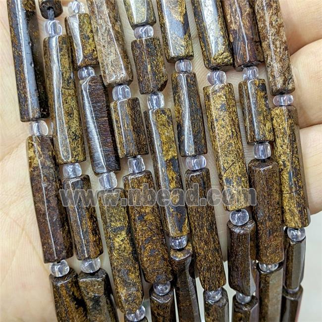 Natural Bronzite Tube Beads