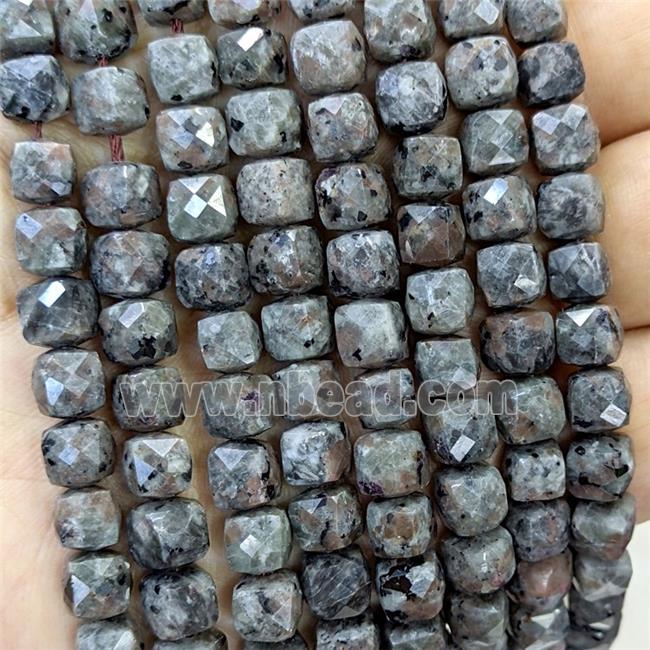 Natural Yooperlite Flame Jasper Beads Faceted Cube