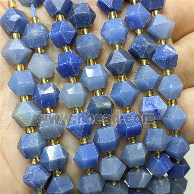 Natural Blue Aventurine Beads Cutted Bicone