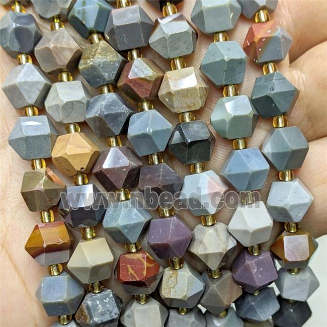 Natural Ocean Jasper Beads Cutted Bicone
