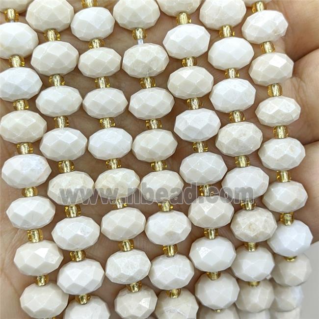 River Jasper Beads Faceted Rondelle