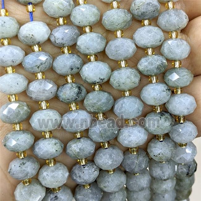 Natural Labradorite Beads Faceted Rondelle