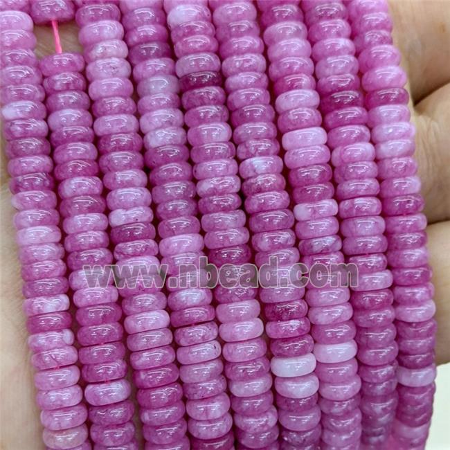 Hotpink Dye Jade Heishi Beads